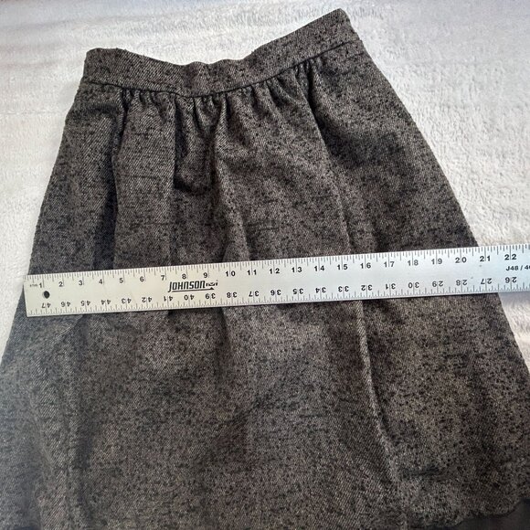 Jo No Fui Womens Wool Blend A-Line Skirt Black Gray Pockets Lined Made in Italy - Picture 7 of 9